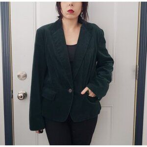 Talbots Green Velvet Blazer